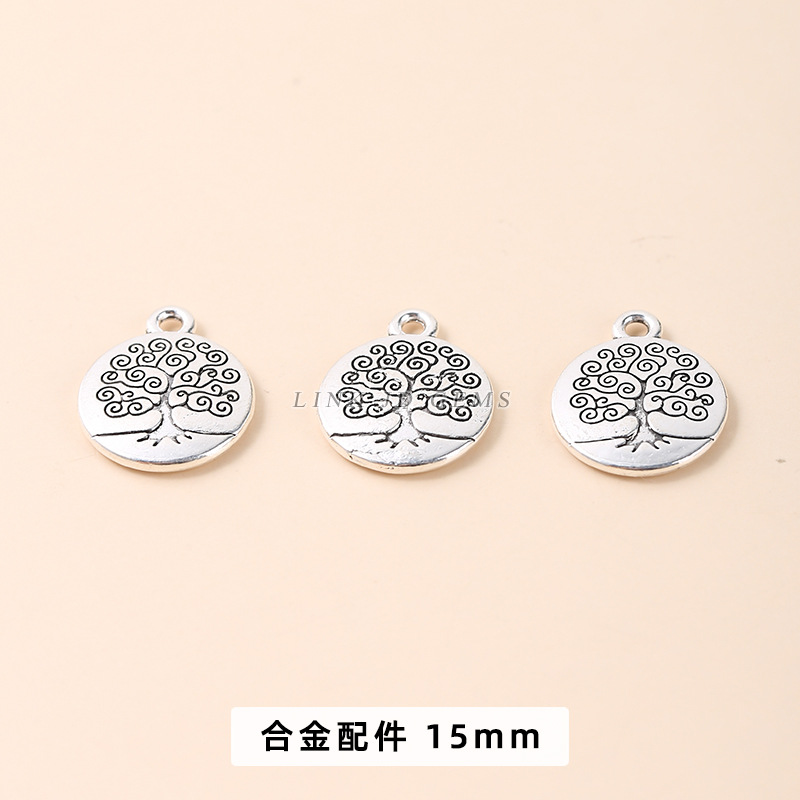 Alloy Tree of Life Disc Pendant