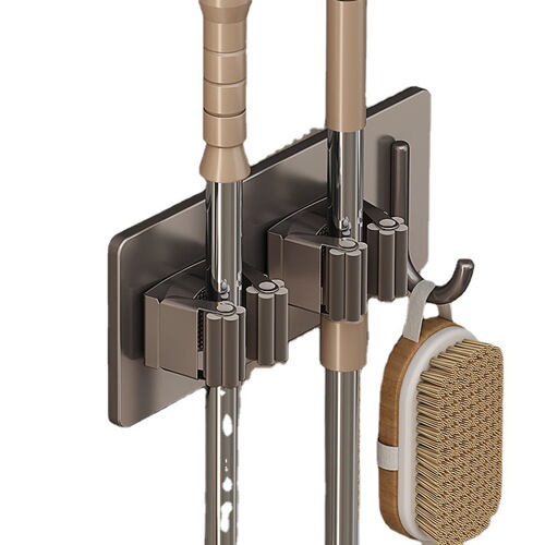 Mop hook free of punching wall hanging bathroom storage artifact broom holder hanger strong adhesive mop clip