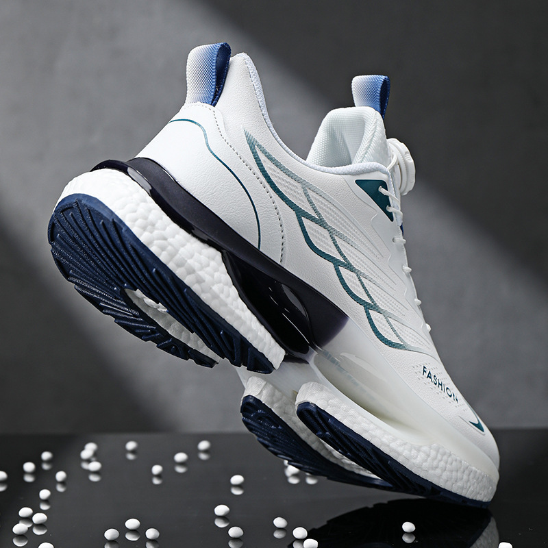 2025 nuevas zapatillas de correr botón giratorio de hombre respirado palomitas de maíz amortiguación zapatillas de correr zapatos de verano para hombres