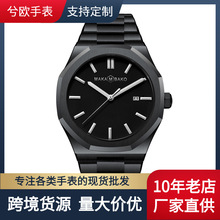 2021新款商務男士手表 日本2115機芯日歷休閑潮流精鋼八邊形手表