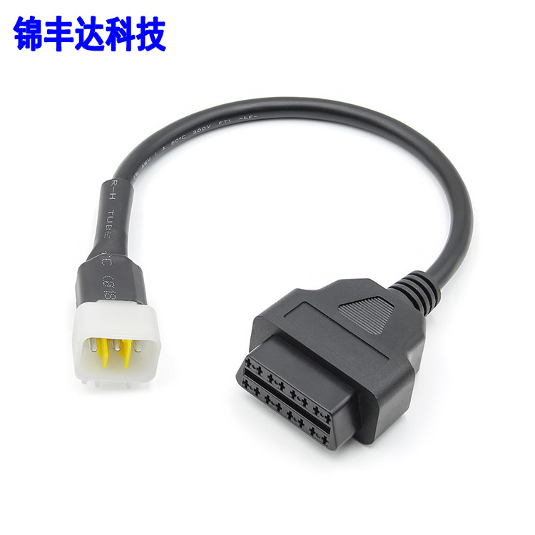 6PIN TO 16PIN for DELPHI 摩托车转接线适用于德尔福机车 转换线