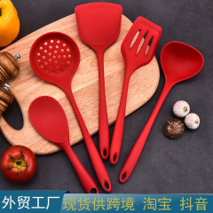 シリコンスパチュラ、中華スパチュラ、耐熱一体型スープスプーン、食品グレードノンスティック5点セット