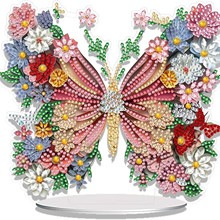 钻石画diy立体挂饰立牌 蝴蝶点钻5d满钻亚克力挂饰钻石画跨境批发