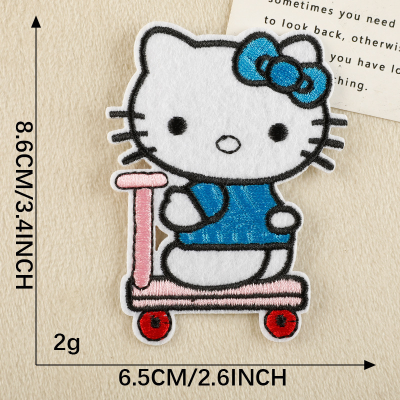 Duoku コンピュータ刺繍漫画猫子供服アクセサリー衣類パッチステッカー DIY アクセサリーハンドブック刺繍布ステッカー|undefined