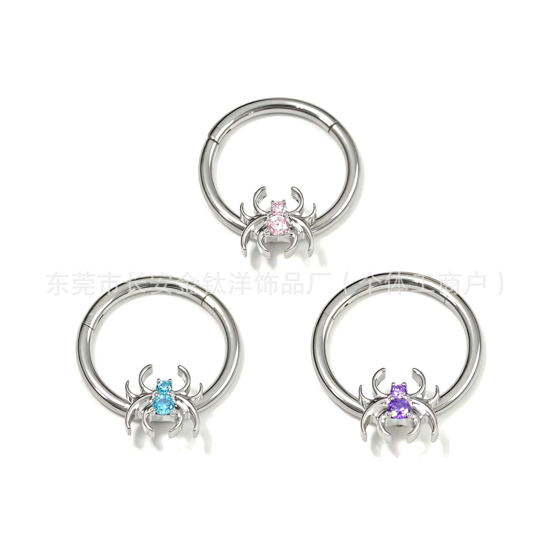 Pointed titanium steel lip stud product view