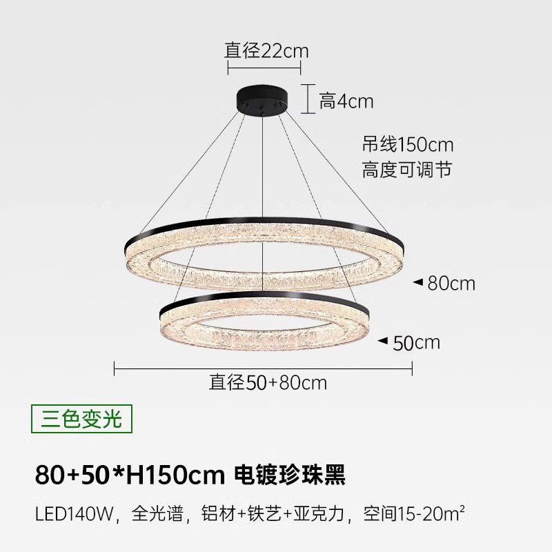Lámpara de la sala de estar minimalista italiana atmósfera lujosa de gama alta luz principal de la villa de lujo de alto nivel sencillo moderno lámpara de dormitorio