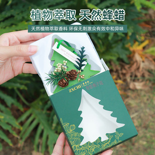 Christmas tree plant aromatherapy wax gift box card home wardrobe deodorization fragrance solid gift factory direct supply spot