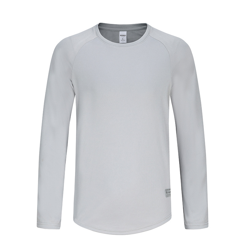 2024 primavera y verano nueva camiseta de secado rápido para hombres corriendo de manga larga ropa de fitness de tiro ropa de entrenamiento ciclismo deportes top
