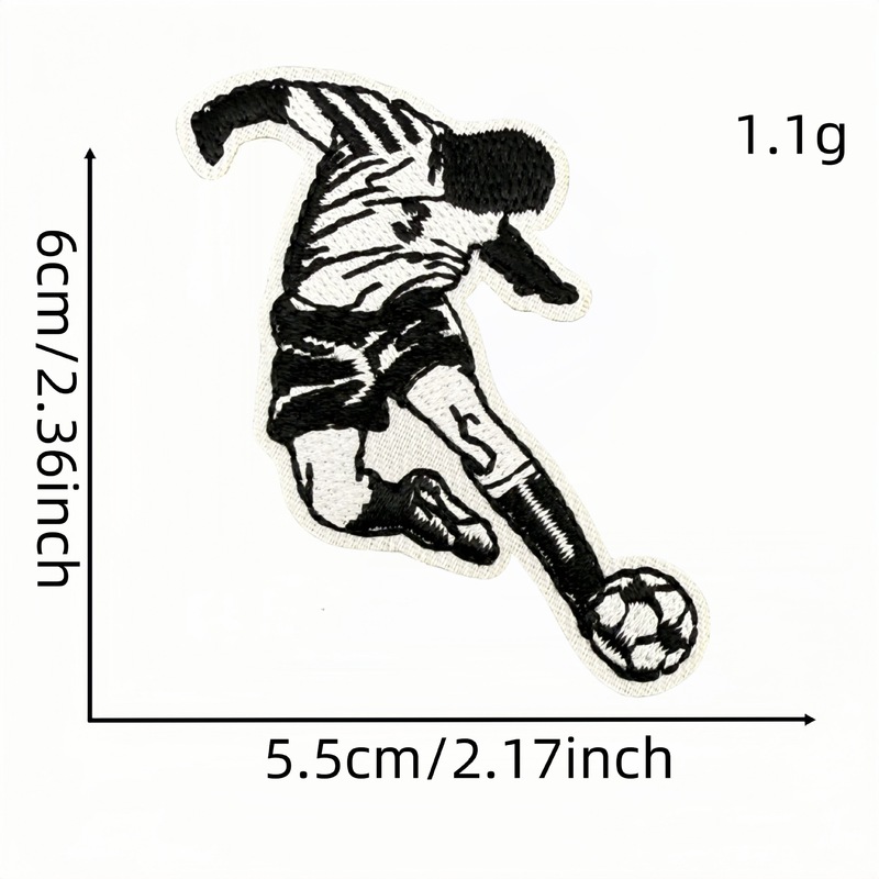 新しい漫画サッカースポーツ刺繍布ステッカーカラー落書きパッチコンピュータ刺繍衣類アクセサリー在庫卸売|undefined