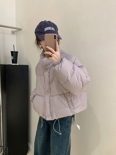 Off-season Korean-style down jacket with cotton padding, women's short down cotton-padded coat for petite figures, new winter cotton-padded coat and outerwear.