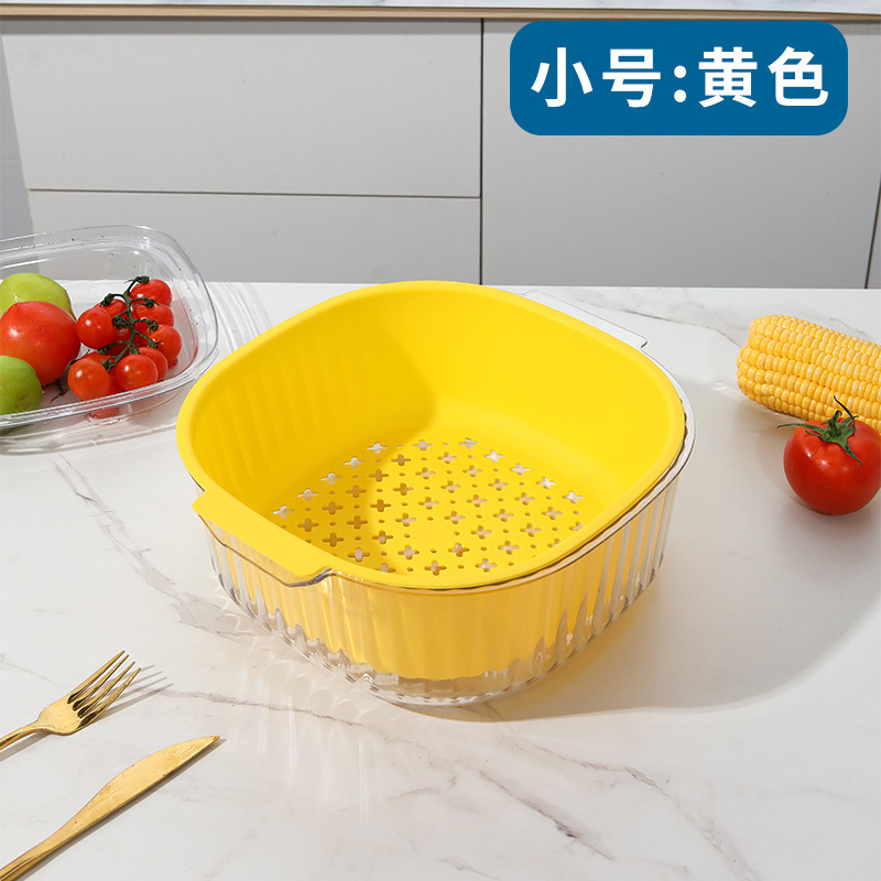 厚い二重の水たまりの台所の野菜のたらいの果物のかごを洗って野菜のかごを濾過します。|undefined