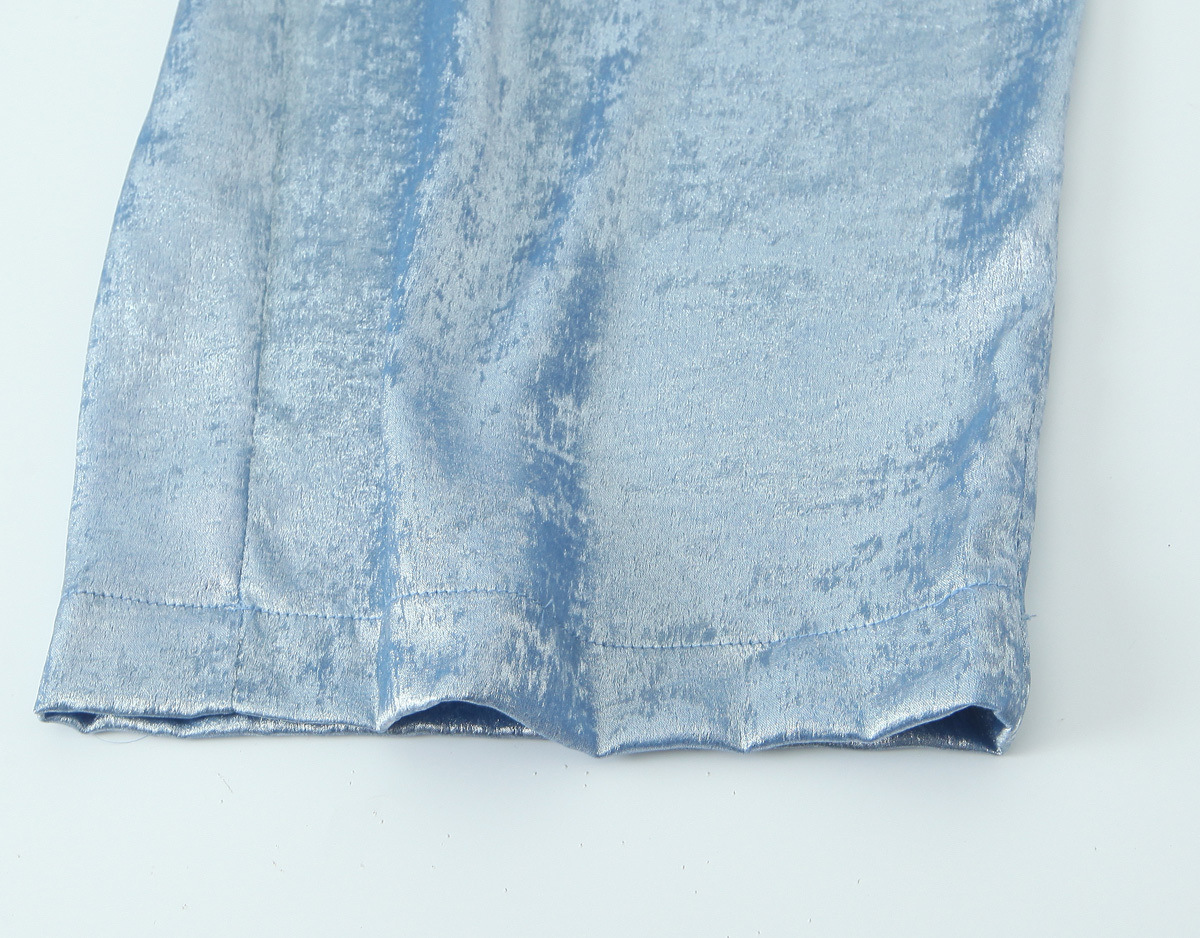 Pantaloni larghi e larghi a gamba larga in lamina, stile estivo 2024 da donna_voghion.com