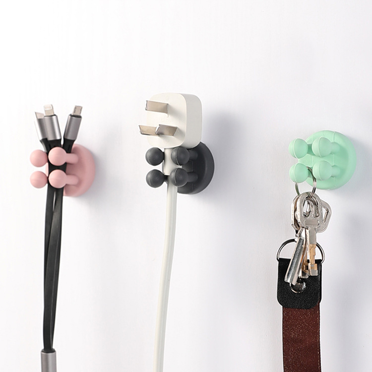 Nail-free Silicone Traceless Office Hook Wall Kitchen Paste Hook Bathroom Toothbrush Toothpaste Shaver Hook