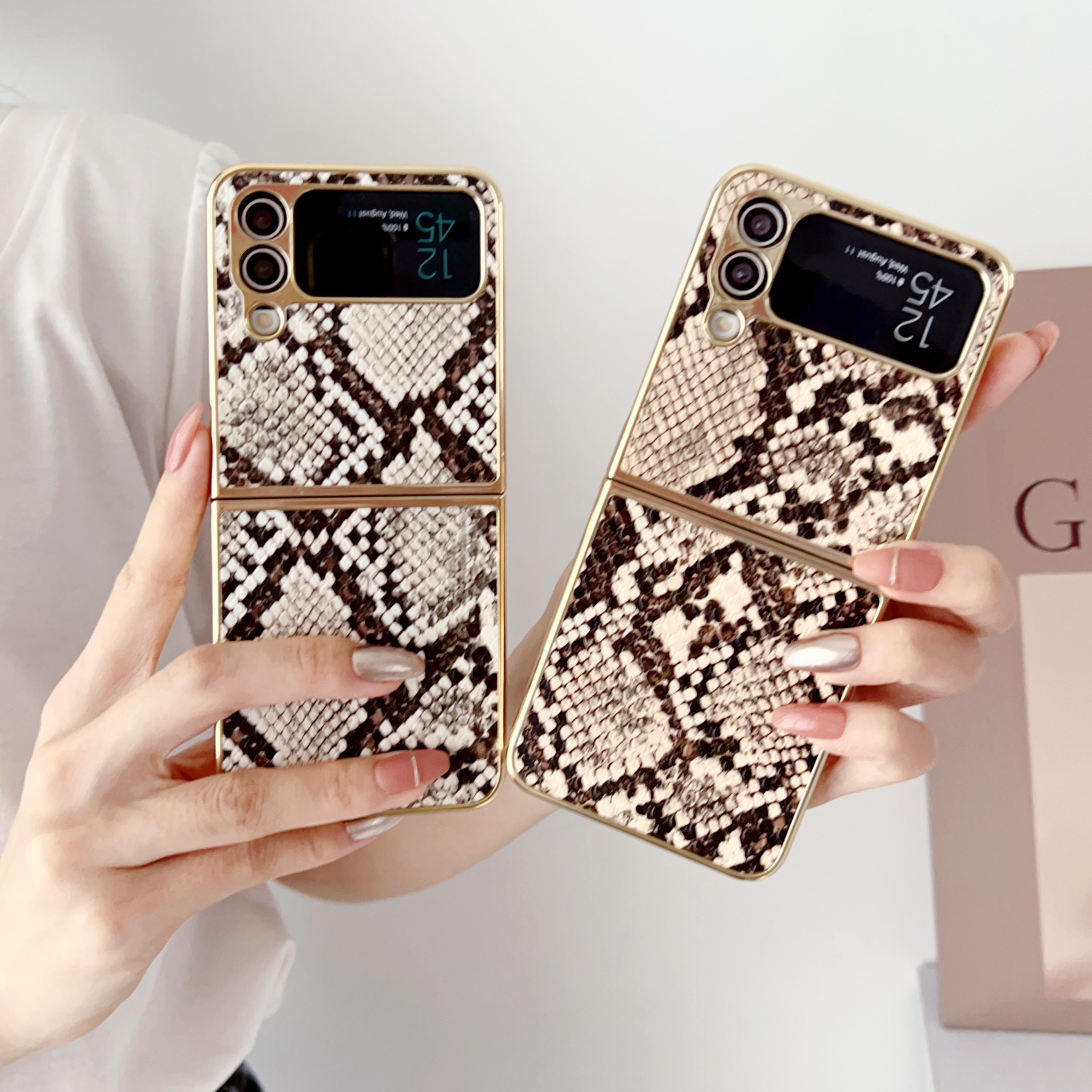 Electroplated Snake Skin Phone Case For Samsung And Huawei Models_voghion.com