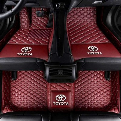 Suitable for Toyota Corolla, Ayaqaltılar (Kovriklər) - rav4-rongfang-single-layer-red-with-car-logo