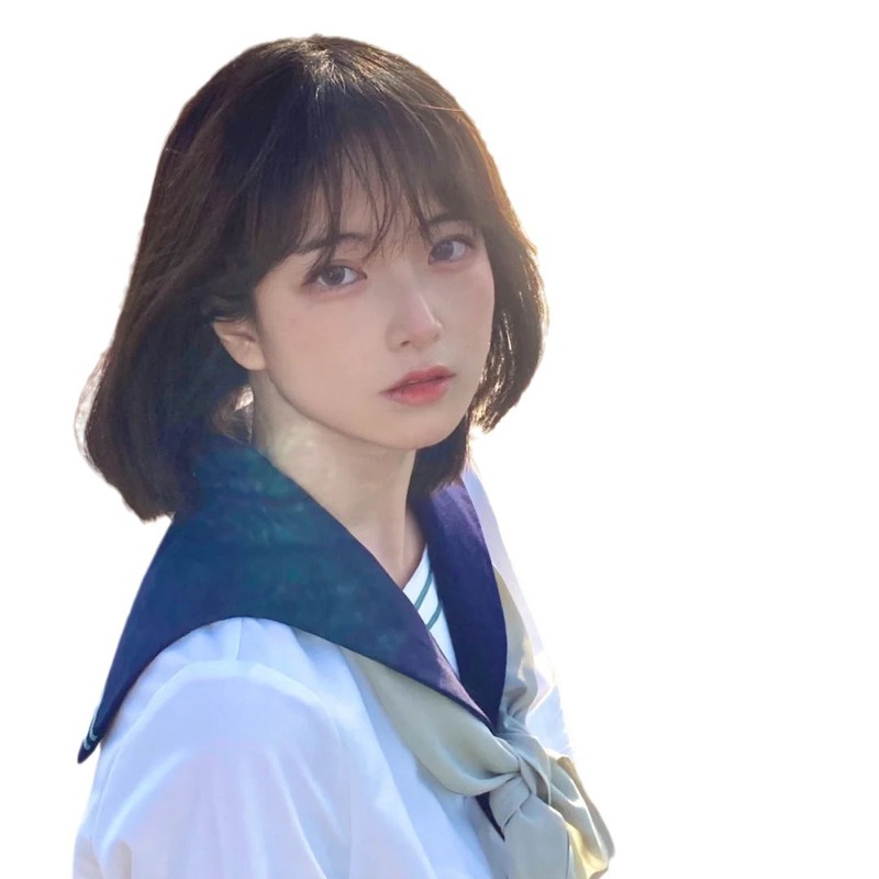 假发女黑棕色短发空气刘海bobo仿真少女圆脸波波头全头套式|undefined
