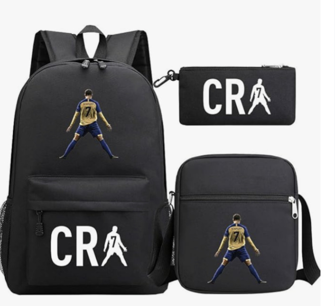 Puntada mochila bolsa de hombro Deportes masculino y femenino estudiante de secundaria bolsa de tres piezas conjunto estrella del bebé