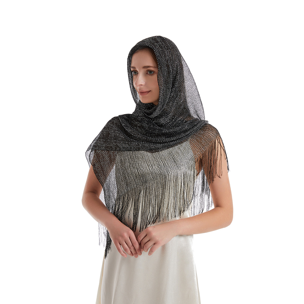 Women's Fashion Solid Color Polyester Tassel Shawls display picture 105