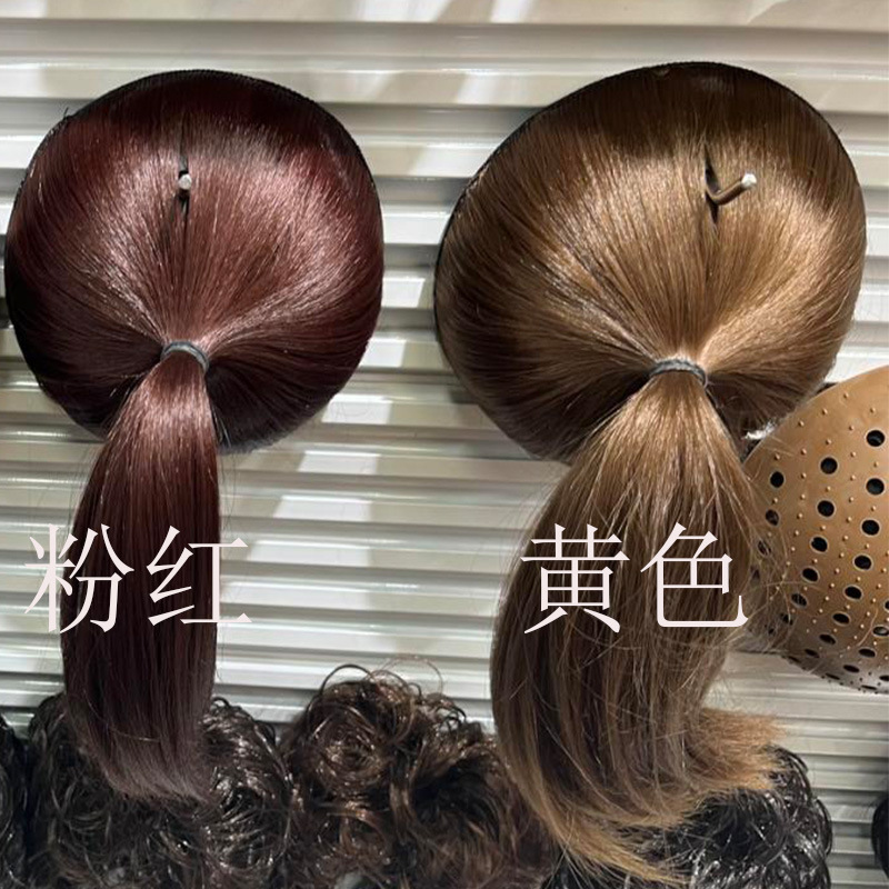 Bolas cabeza Internet celebridad pomelo piel pelo perezoso updo artefacto peluca bolsa extra volumen pelo falso Cola de Caballo mullido anillo de pelo