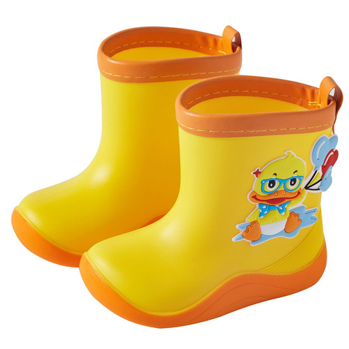 鲍雨儿童雨鞋小童宝宝雨靴新款可爱卡通水鞋防水男童女童防滑胶鞋