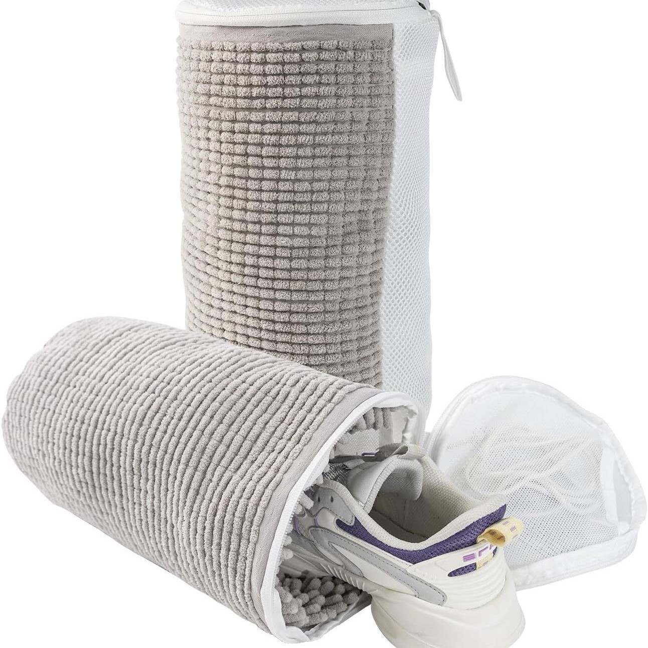 내부 포켓이 있는 라이트 그레이