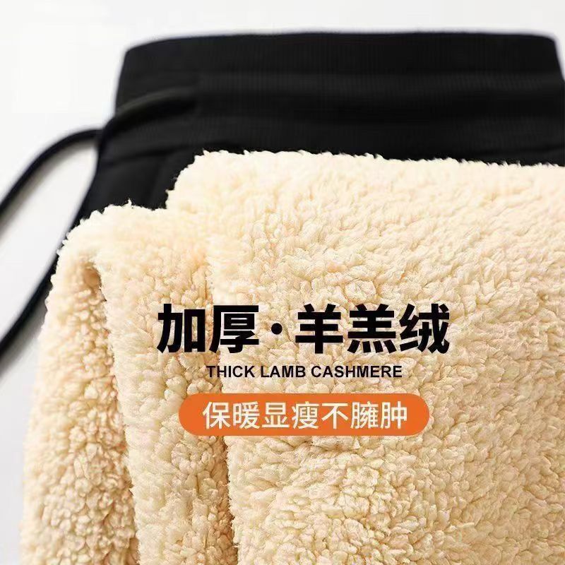 Clearance Sale: Men's Lamb Wool Cotton Pants, Winter Trendy Fleece-Lined Thickened Casual Pants for Cold Weather in Northeast China