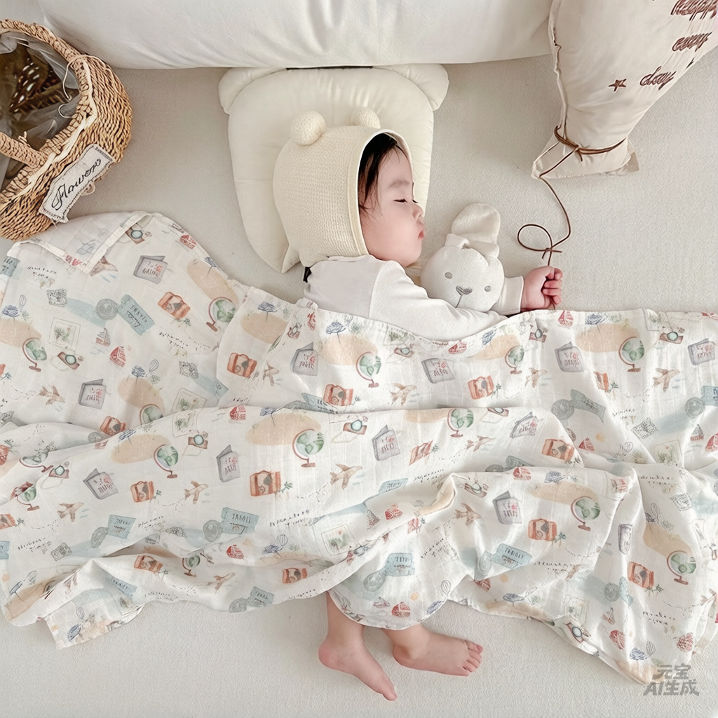 Pañuelo de gasa para recién nacidos, manta de bebé de algodón de bambú transpirable, bufanda de bebé, sala de partos, toalla cuadrada grande, manta