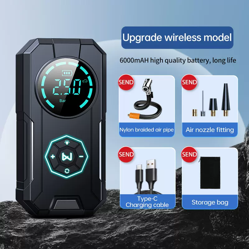 车载充气泵22缸无线款充气宝汽车球类摩托车自行车打气高压便携