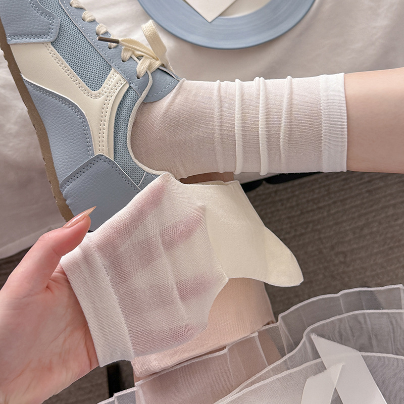 Mulberry Silk + Lyocell Summer Ultra-Thin Maternity Socks, Breathable, Sweat-Absorbent, Seamless Long Socks, Solid Color Mid-Calf Socks Mulberry Silk + Lyocell Summer Ultra-Thin Maternity Socks, Breathable, Sweat-Absorbent, Seamless Long Socks, Solid Color Mid-Calf Socks