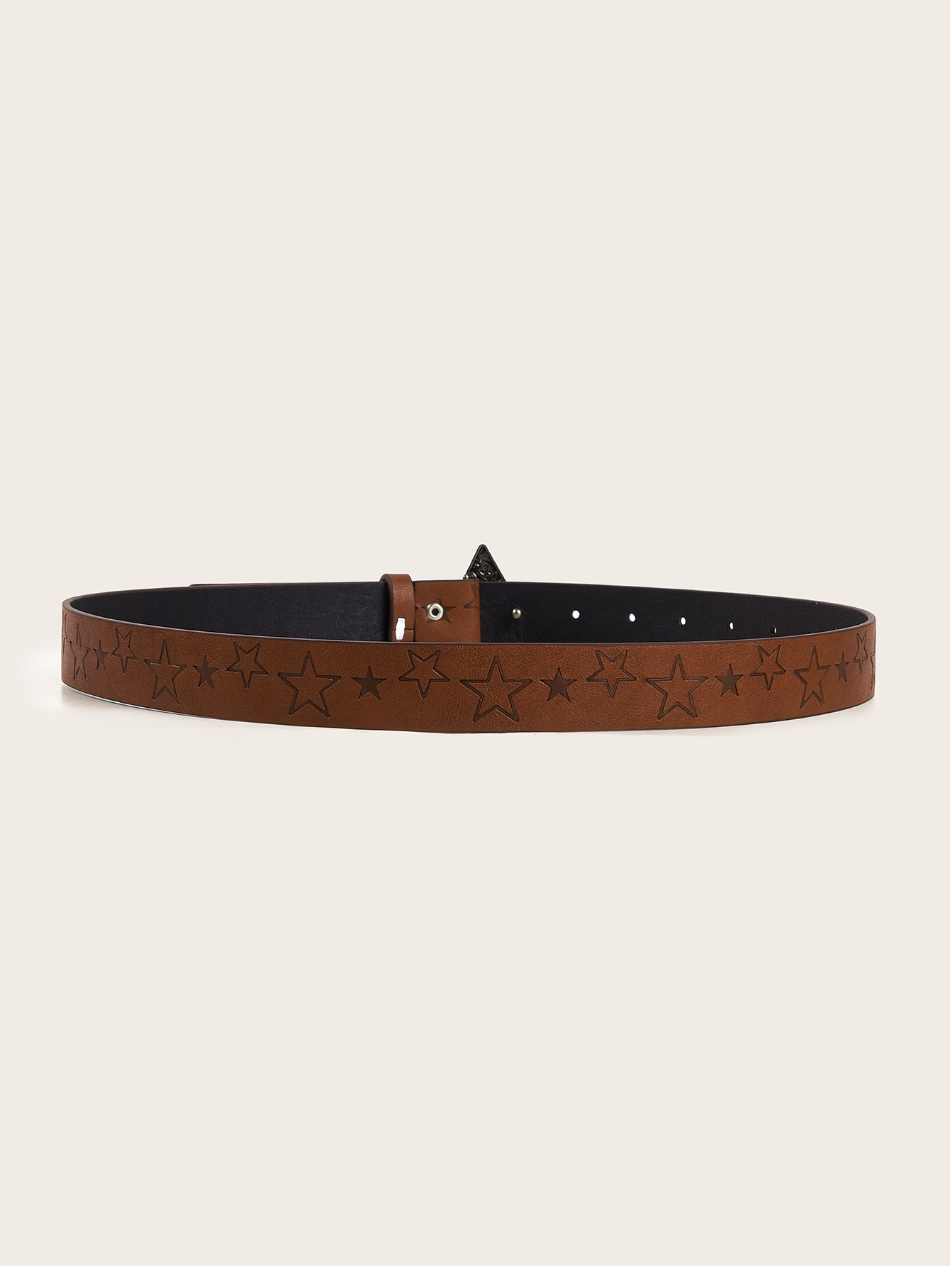 Pu Leather, Alloy Material Retro Star Pu Leather Alloy Women's Leather Belts