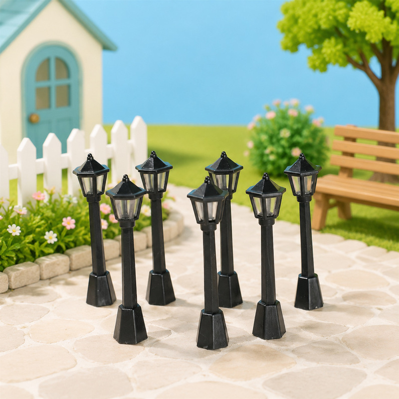 Dollhouse Creative Small Ornaments, Micro-Landscape Decorations, Miniature Model Street Lights, Simulation