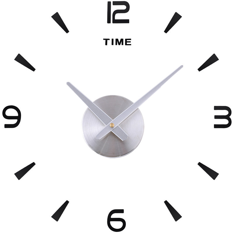 Reloj de sala de estar Amazon creativo DIY etiqueta de la pared reloj 3D tridimensional europeo simple gran reloj de pared sala de estar Reloj de pared de estudio