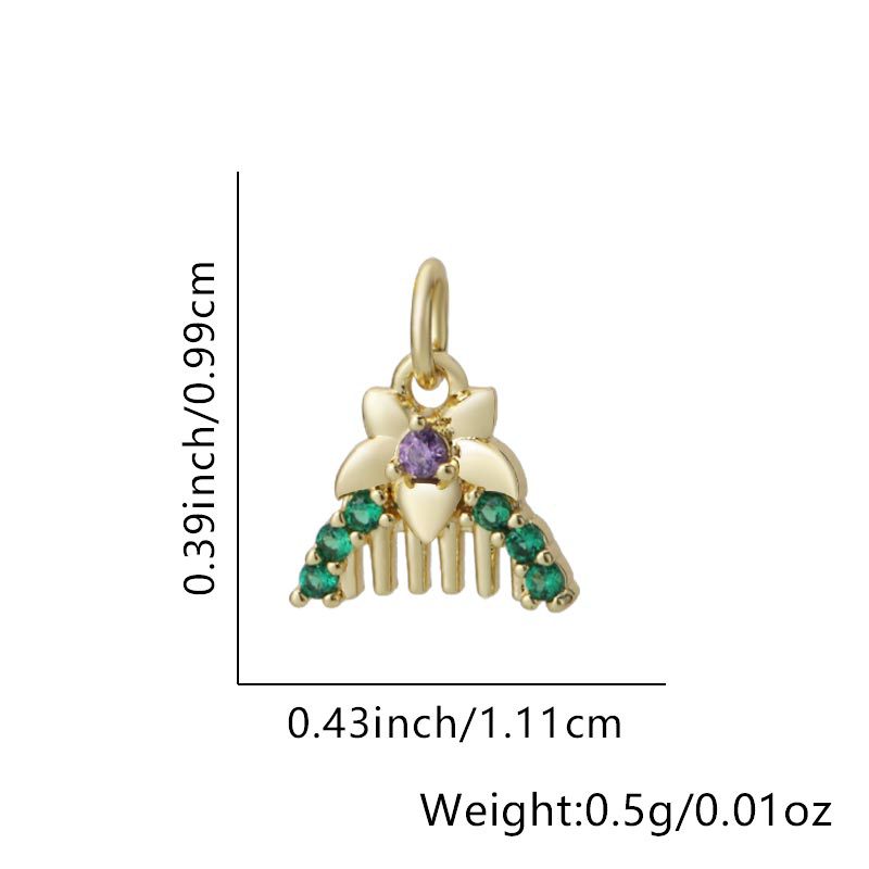 12.1*11.1mm Jewelry Making Size 1 Piece 12.1*11.1mm Copper Zircon Starfish Pendant