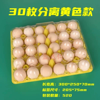 一次性塑料鸡蛋托30枚带扣带盖透明土鸡蛋包装盒商超厂家直销