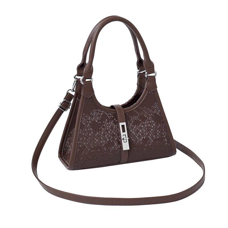 Bolso de moda transfronterizo 2025 verano nuevo bolso femenino bolso de hombro con textura de alta gama bolso de mensajero con estampado de piel de serpiente retro