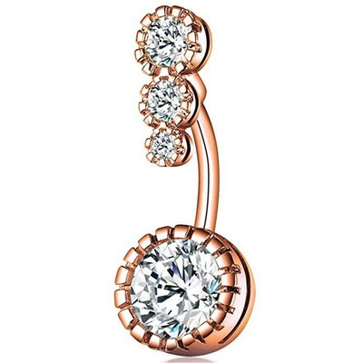 Belly button piercing, zirconium, (Cross-border trading), wholesale