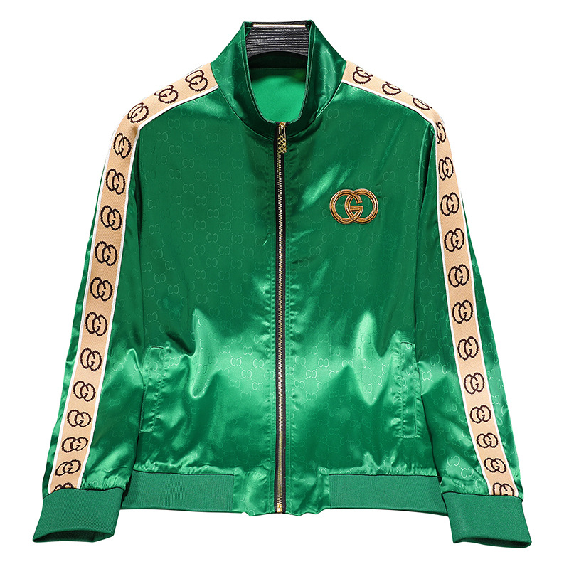 Ropa de hombre europea 2025 primavera y otoño nueva luz de lujo bordado cuello alto tops moda juvenil casual tops Top