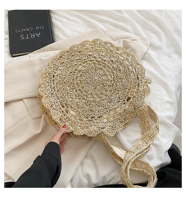 Borsa a tracolla da donna in paglia intrecciata per il mare_voghion.com
