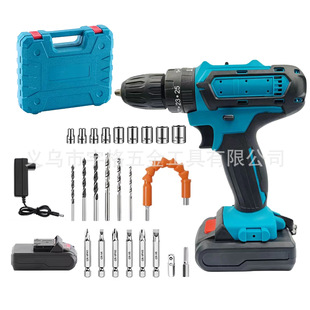 Cross-Border Foreign Trade Lithium Electric Drill Hand Drill Multi-Functional Household Pistol Drill Portable Rechargeable Lithium Electric Drill Wholesale