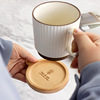 Simplicity Japanese Beech Coaster originality Mug wooden  Coaster woodiness Cup holder customized circular Insulation pad