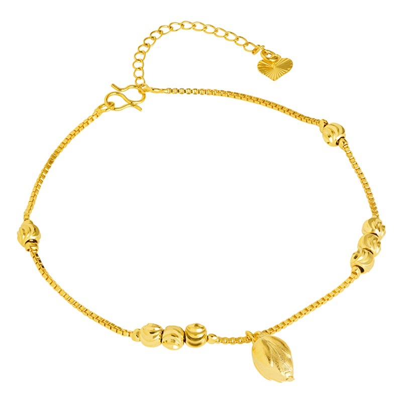 Antiguo bolso de loto tobillera luz femenina lujo nicho diseño Vietnam arena oro para novia durante mucho tiempo no se desvanece nuevo suministro al por mayor