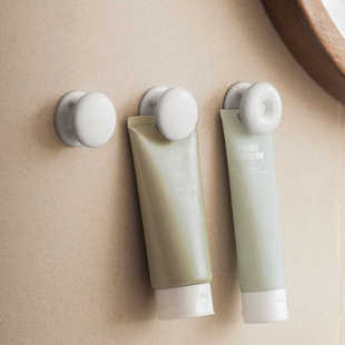 Japanese-Style Toothpaste Holder Wall-Mounted No-Drill Facial Cleanser Dispenser Bathroom Toilet Wall Storage Clip