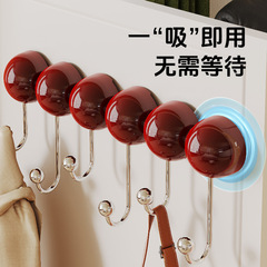 家庭用吸盤フック、パンチングなし、衣類や帽子の収納ラック、アンティークスタイルの強力なフック、洋服フック収納ラック
