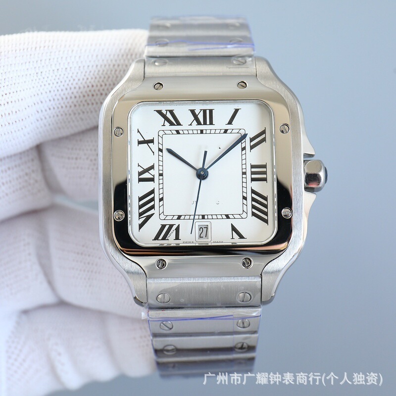 Af Santos Series Square Quartz Watch, Universal Model, Simple and Stylish Wristwatch Af Santos Series Square Quartz Watch, Universal Model, Simple and Stylish Wristwatch
