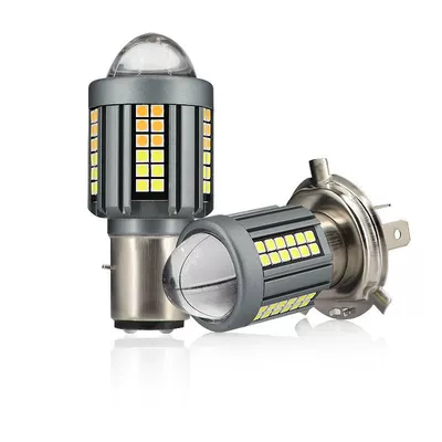 dual-color lens bulb BA20D modification — Motorcycle headlights, headlights