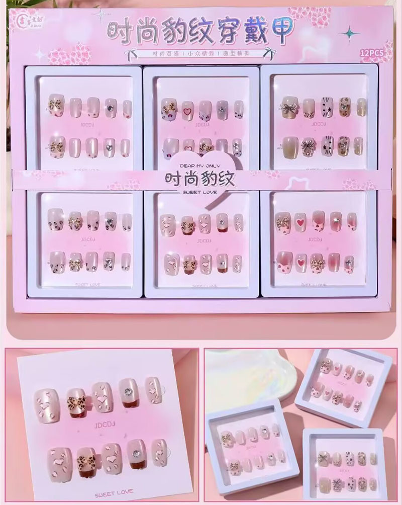 Uña de vestir impresión de ojo de gato manicure pegatinas de gel de goma de vestir estudiantes caricaturas lindas desmontables de vestir pony de uñas