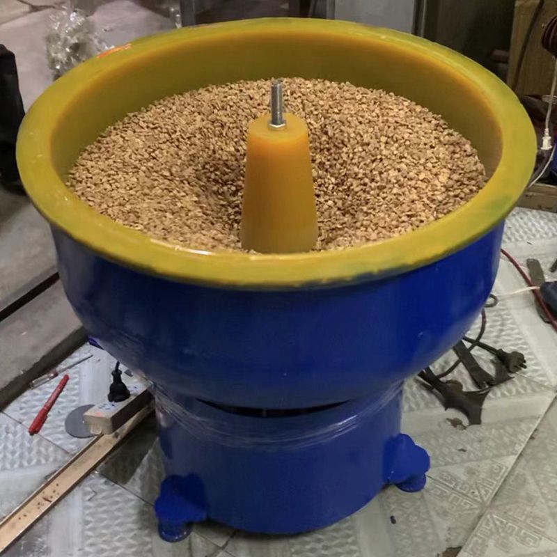 振动抛光机玛瑙鹅卵石玉石抛光机小型PU胶铁皮直斗振桶研磨垒德株