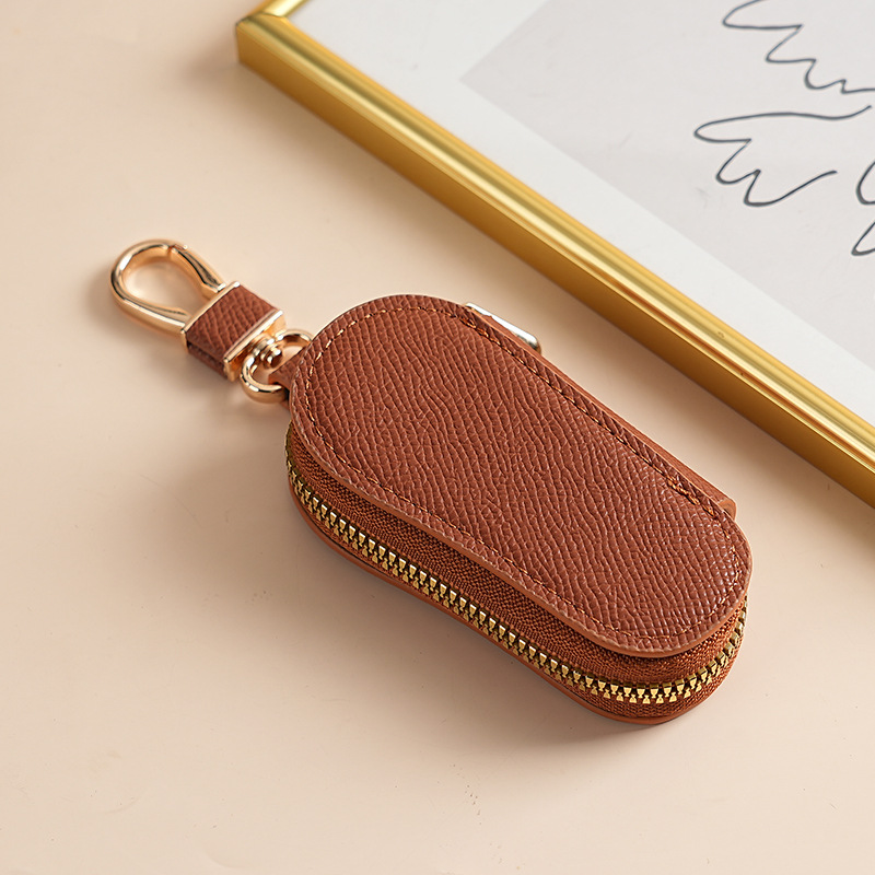 Bolsa de llaves pu transfronterizas para hombres de color sólido estilo coreano para hombres y mujeres bolsas de llaves de automóviles universales