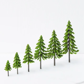 景观造景模型雪松树军绿色迷你仿真场景树微沙盘制作DIY手工材料