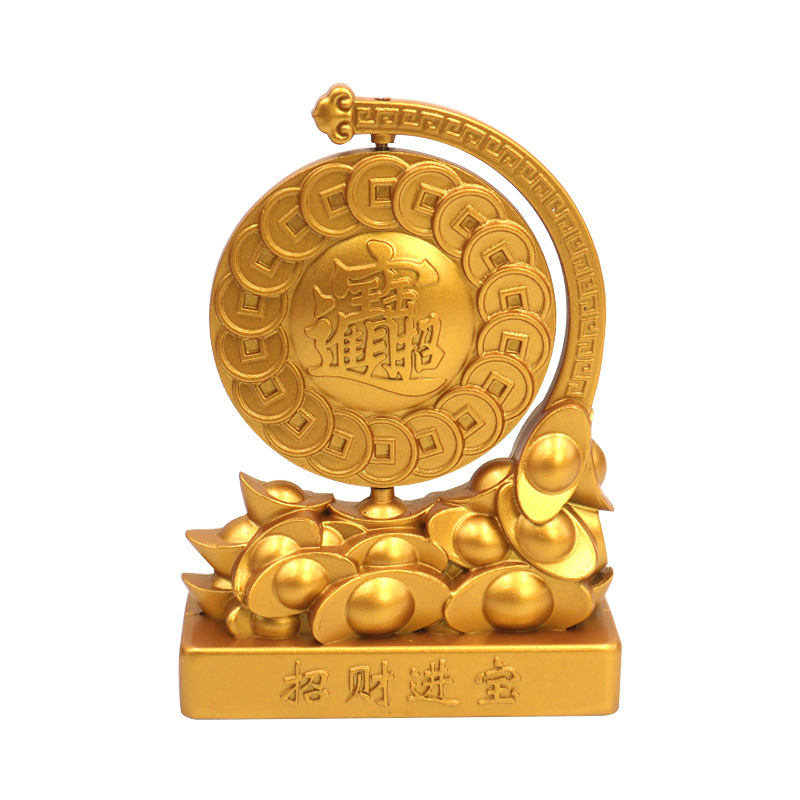 행운의 황금 두꺼비 회전 장식 홈 거실 사무실 와인 캐비닛 매장 입구 장식 생일 선물
